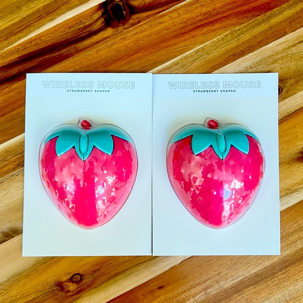 Target Bullseye 2 wireless computer mouses, two strawberry shaped